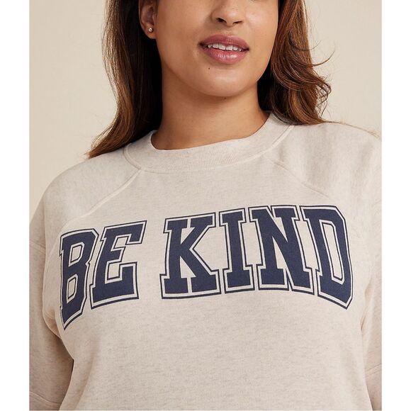 Maurices sweatshirt be kind heathered oatmeal XL - Picture 4 of 8